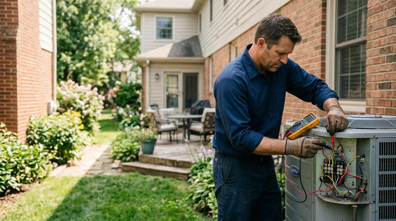 HVAC technician working near Rainbow Lake, NY